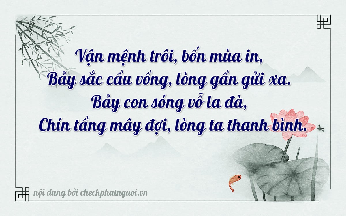Bài thơ ý nghĩa cho <b>biển số 15B3-41779</b> tại website checkphatnguoi.vn