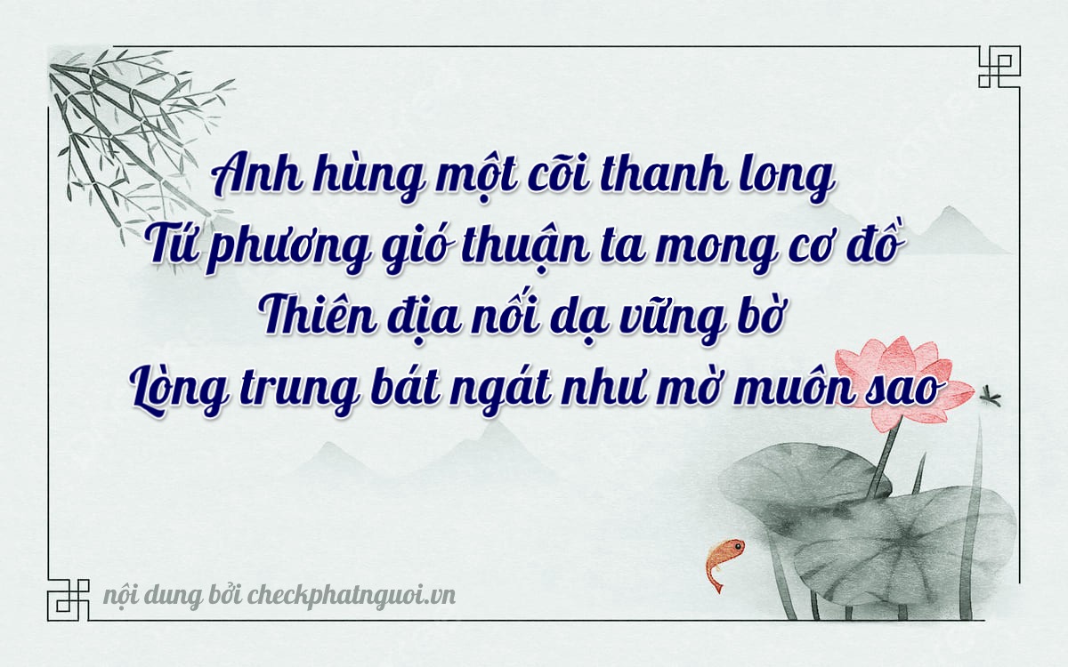 Bài thơ ý nghĩa cho <b>biển số 15B3-65566</b> tại website checkphatnguoi.vn