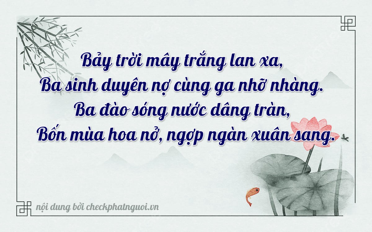 Bài thơ ý nghĩa cho <b>biển số 15B3-73344</b> tại website checkphatnguoi.vn