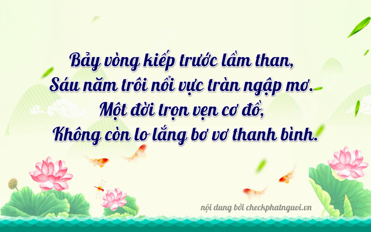 Bài thơ ý nghĩa cho <b>biển số 15B3-76162</b> tại website checkphatnguoi.vn