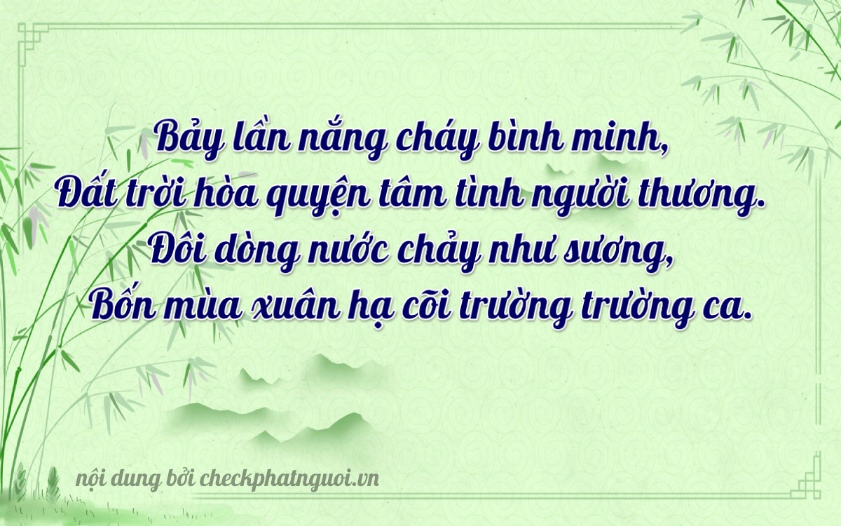 Bài thơ ý nghĩa cho <b>biển số 15B3-77228</b> tại website checkphatnguoi.vn