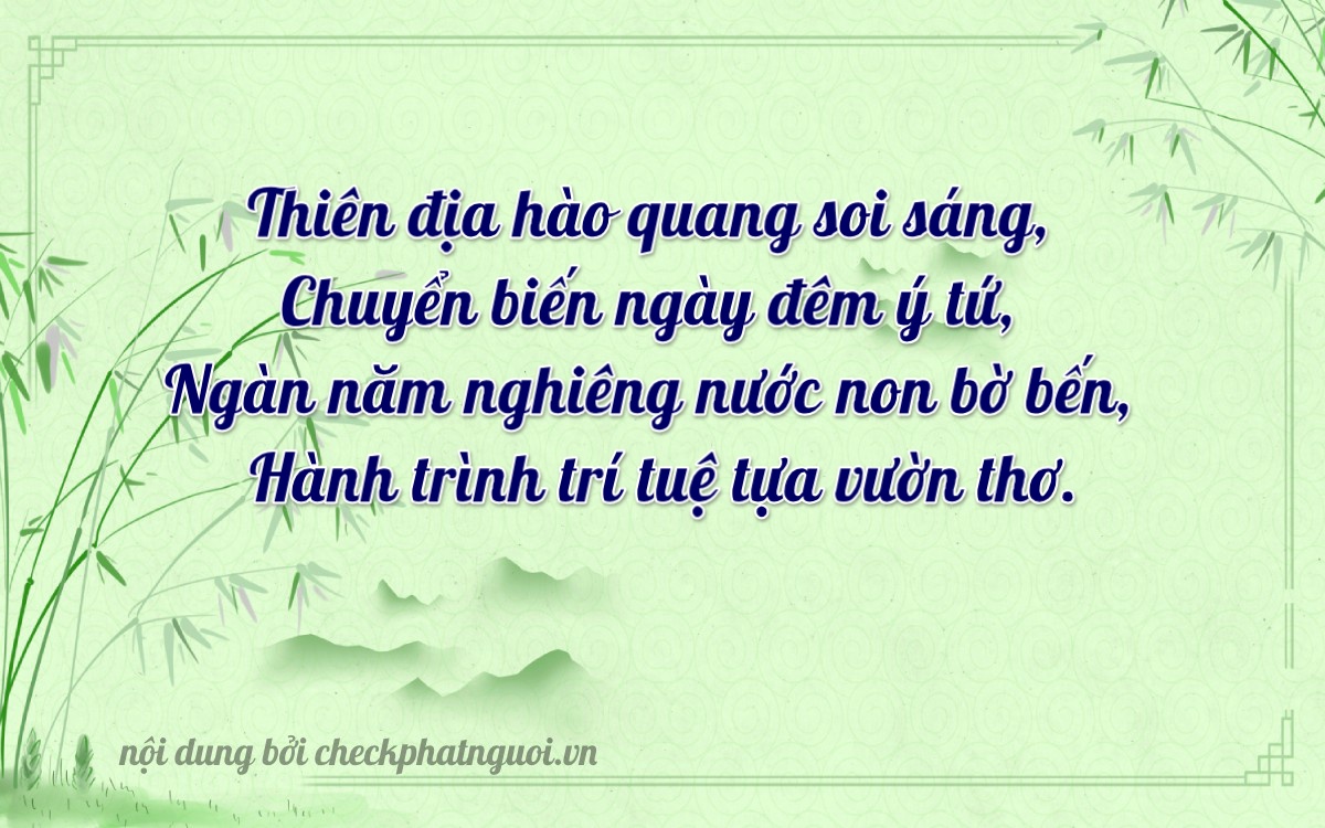 Bài thơ ý nghĩa cho <b>biển số 15B3-78188</b> tại website checkphatnguoi.vn