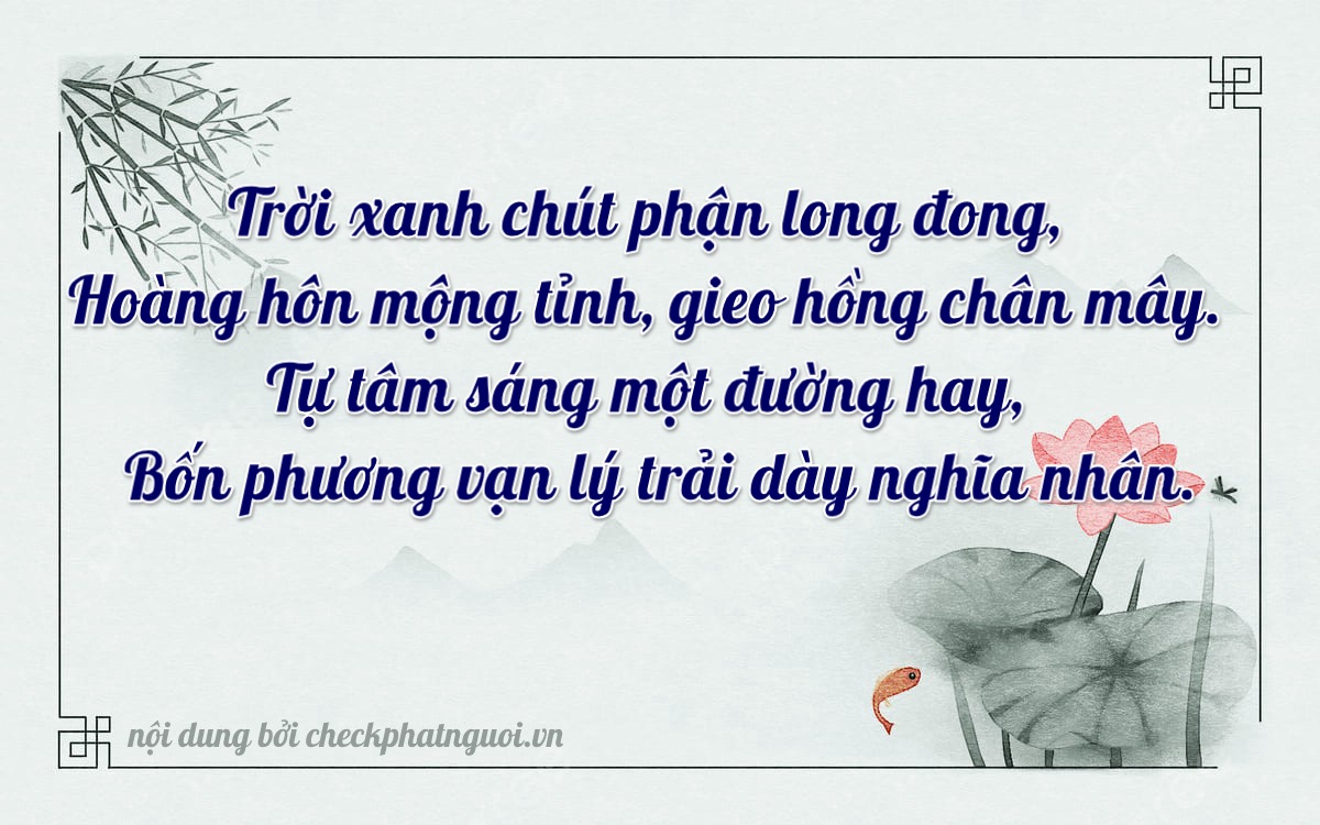 Bài thơ ý nghĩa cho <b>biển số 15B3-82085</b> tại website checkphatnguoi.vn