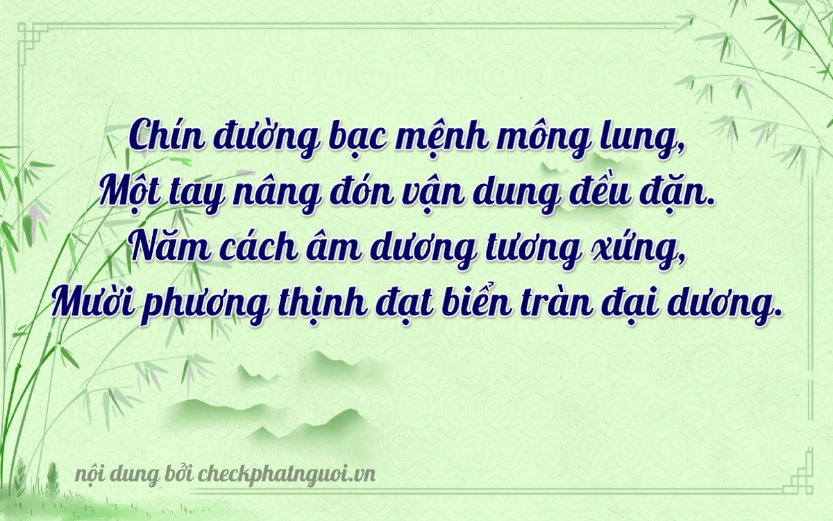 Bài thơ ý nghĩa cho <b>biển số 15B3-91510</b> tại website checkphatnguoi.vn