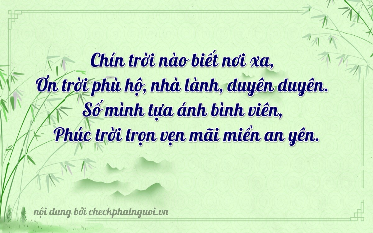 Bài thơ ý nghĩa cho <b>biển số 15B3-91588</b> tại website checkphatnguoi.vn