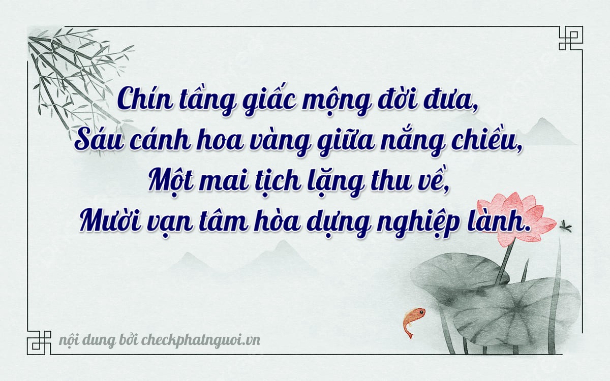 Bài thơ ý nghĩa cho <b>biển số 15B3-96110</b> tại website checkphatnguoi.vn