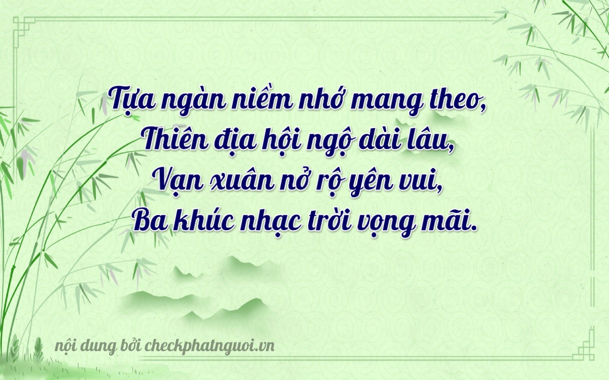 Bài thơ ý nghĩa cho <b>biển số 15B4-01103</b> tại website checkphatnguoi.vn
