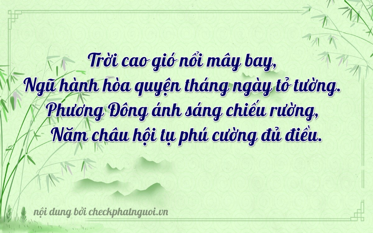 Bài thơ ý nghĩa cho <b>biển số 15B4-03811</b> tại website checkphatnguoi.vn