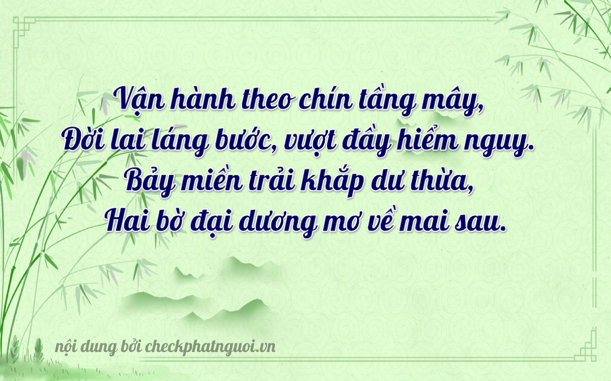 Bài thơ ý nghĩa cho <b>biển số 15B4-06972</b> tại website checkphatnguoi.vn