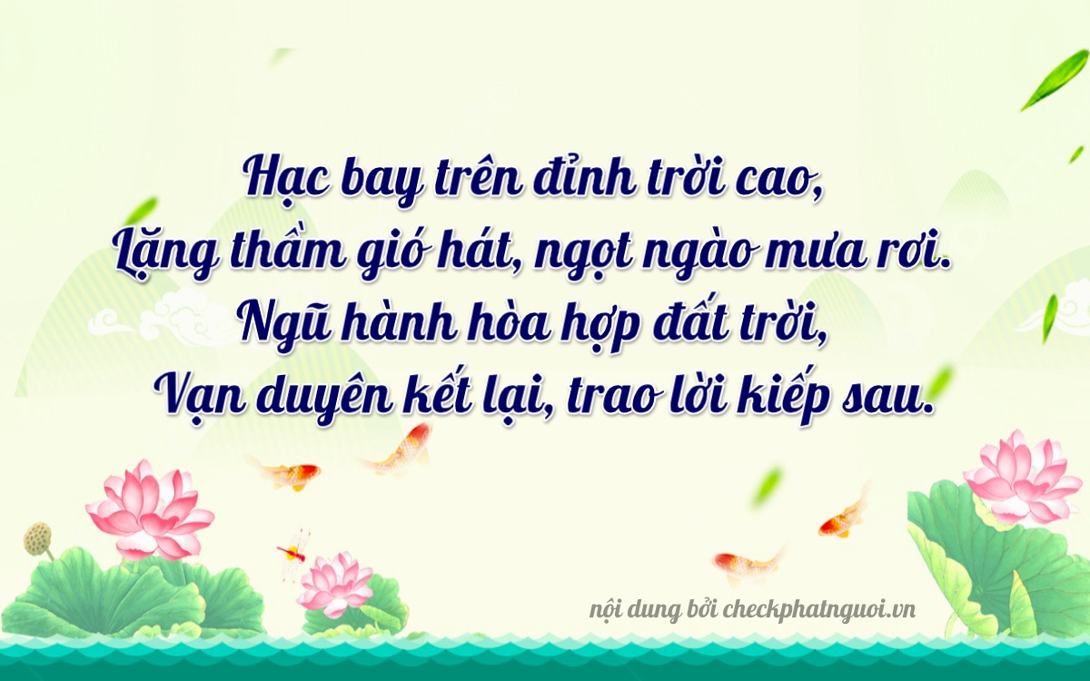 Bài thơ ý nghĩa cho <b>biển số 15B4-10954</b> tại website checkphatnguoi.vn