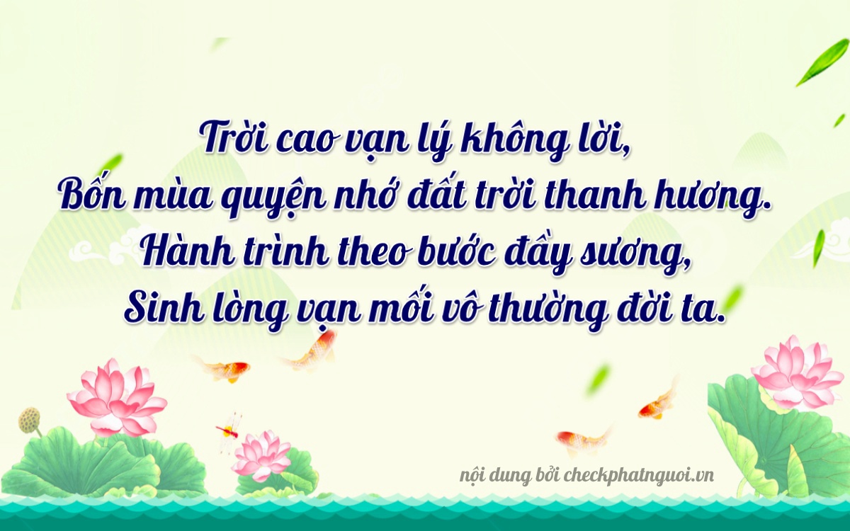Bài thơ ý nghĩa cho <b>biển số 15B4-11729</b> tại website checkphatnguoi.vn