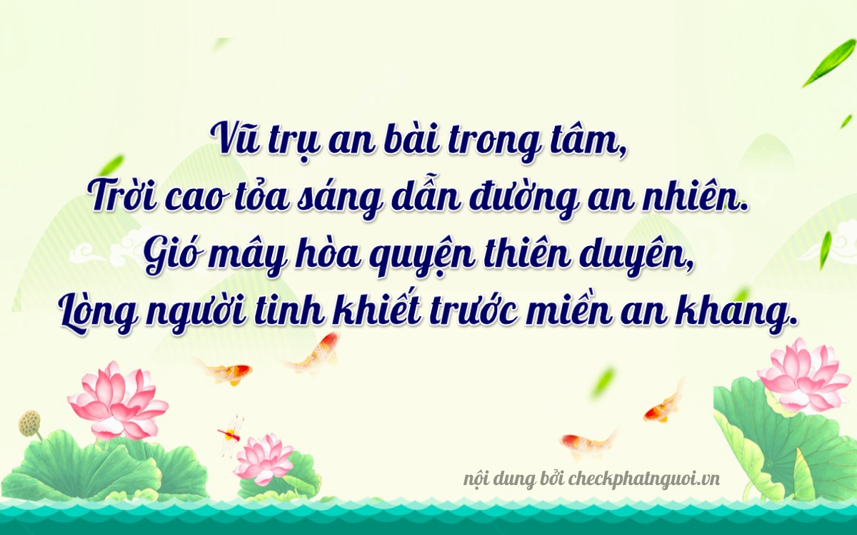 Bài thơ ý nghĩa cho <b>biển số 15B4-14757</b> tại website checkphatnguoi.vn