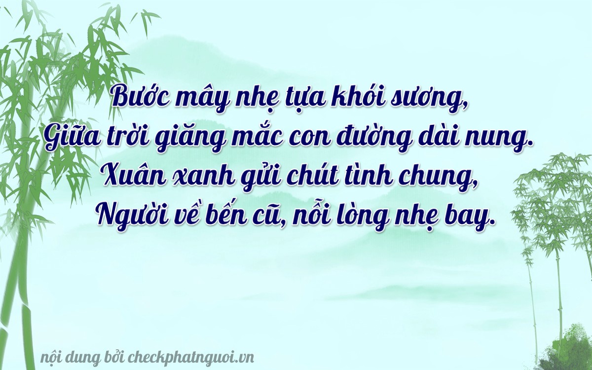 Bài thơ ý nghĩa cho <b>biển số 15B4-16065</b> tại website checkphatnguoi.vn