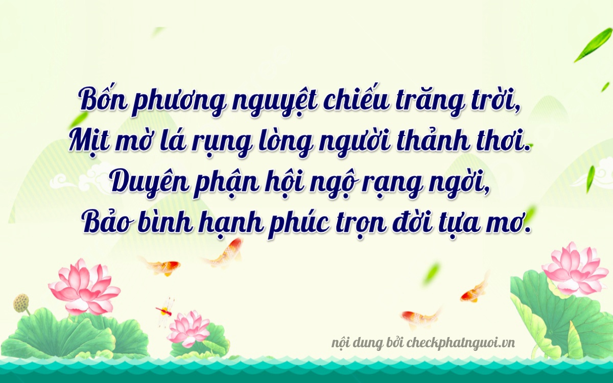 Bài thơ ý nghĩa cho <b>biển số 15B4-16429</b> tại website checkphatnguoi.vn