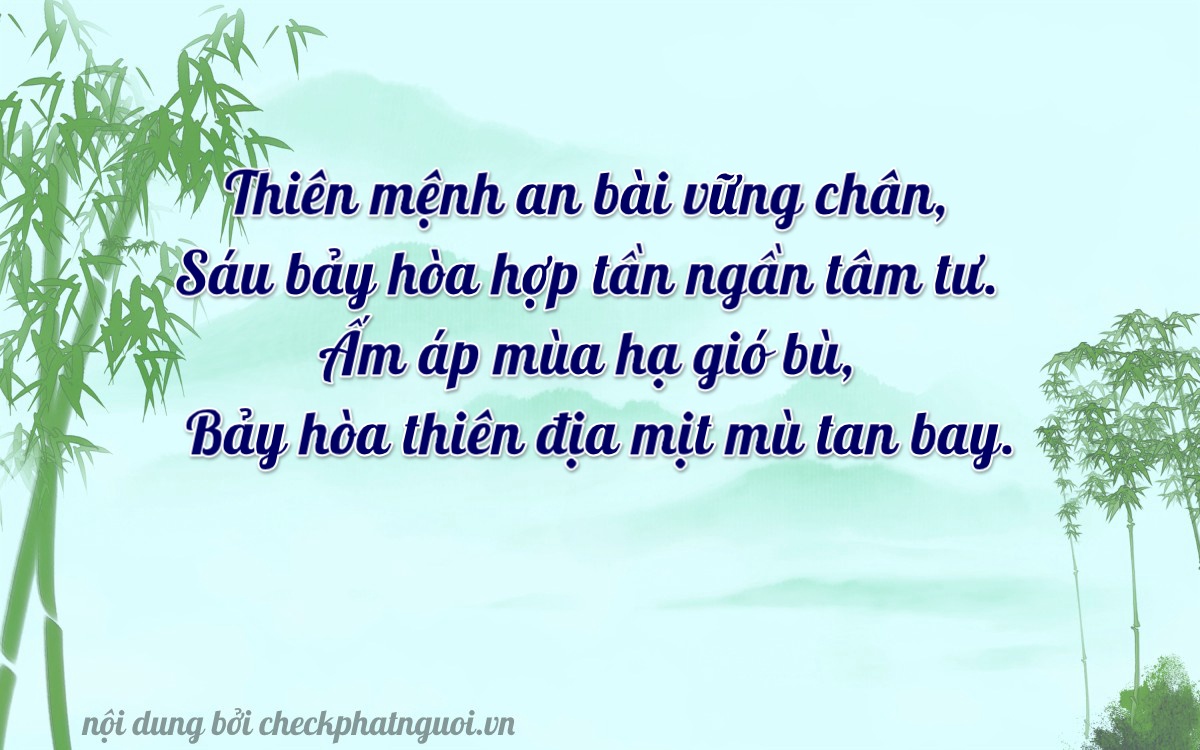 Bài thơ ý nghĩa cho <b>biển số 15B4-17270</b> tại website checkphatnguoi.vn