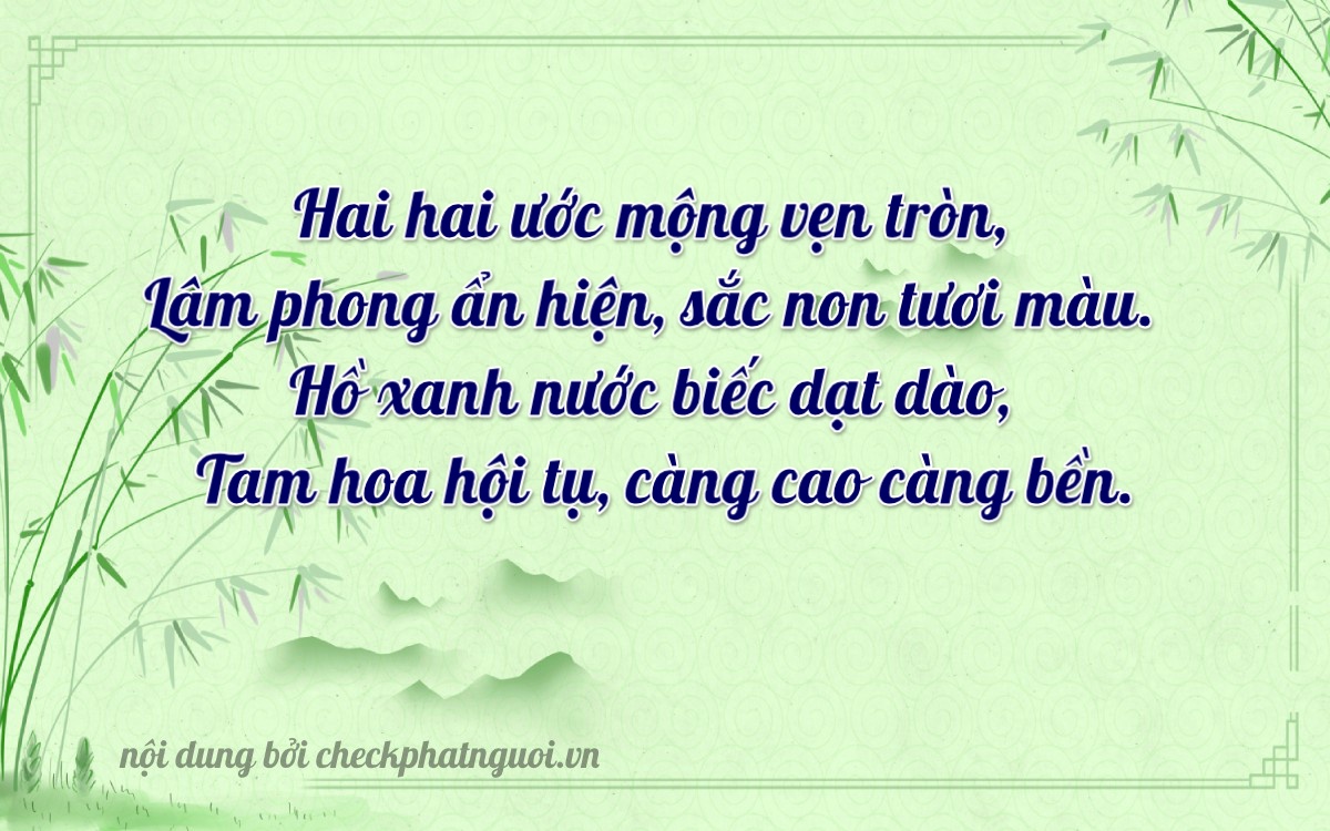 Bài thơ ý nghĩa cho <b>biển số 15B4-22583</b> tại website checkphatnguoi.vn