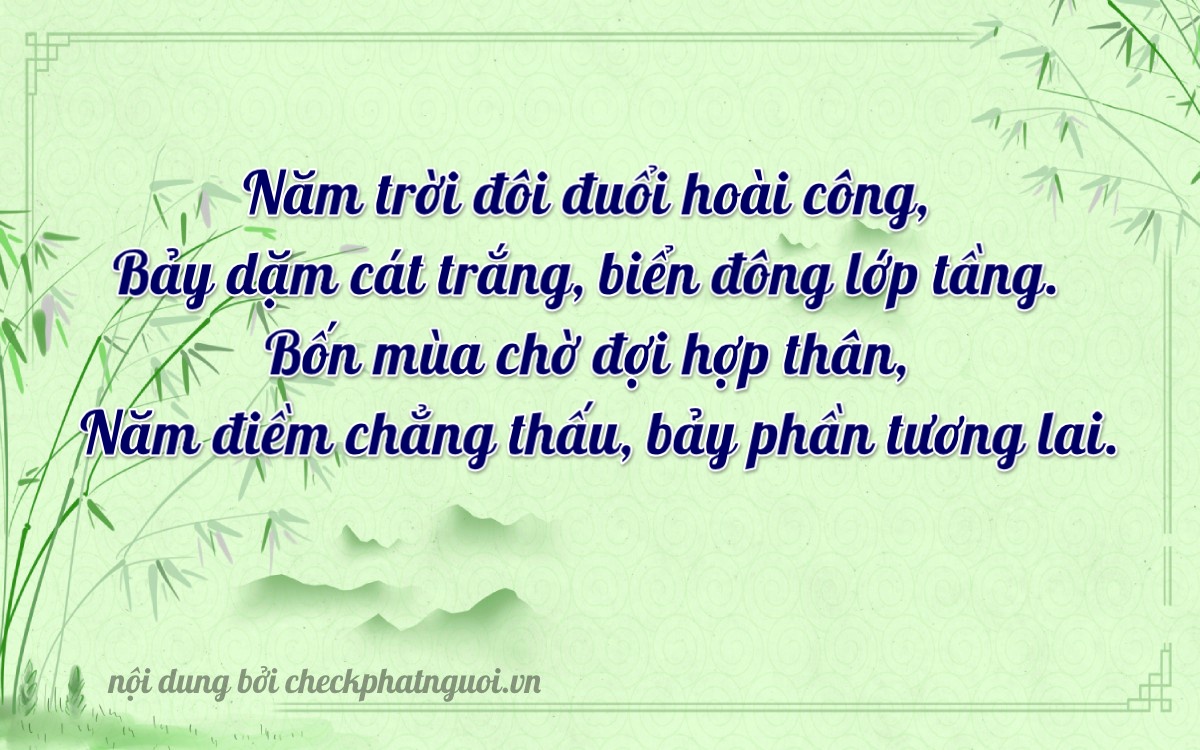 Bài thơ ý nghĩa cho <b>biển số 15B4-24575</b> tại website checkphatnguoi.vn