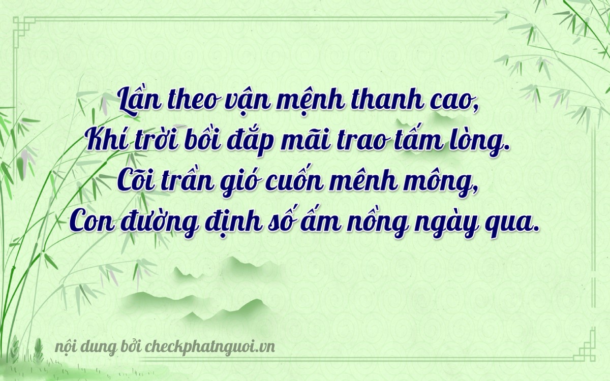 Bài thơ ý nghĩa cho <b>biển số 15B4-25918</b> tại website checkphatnguoi.vn