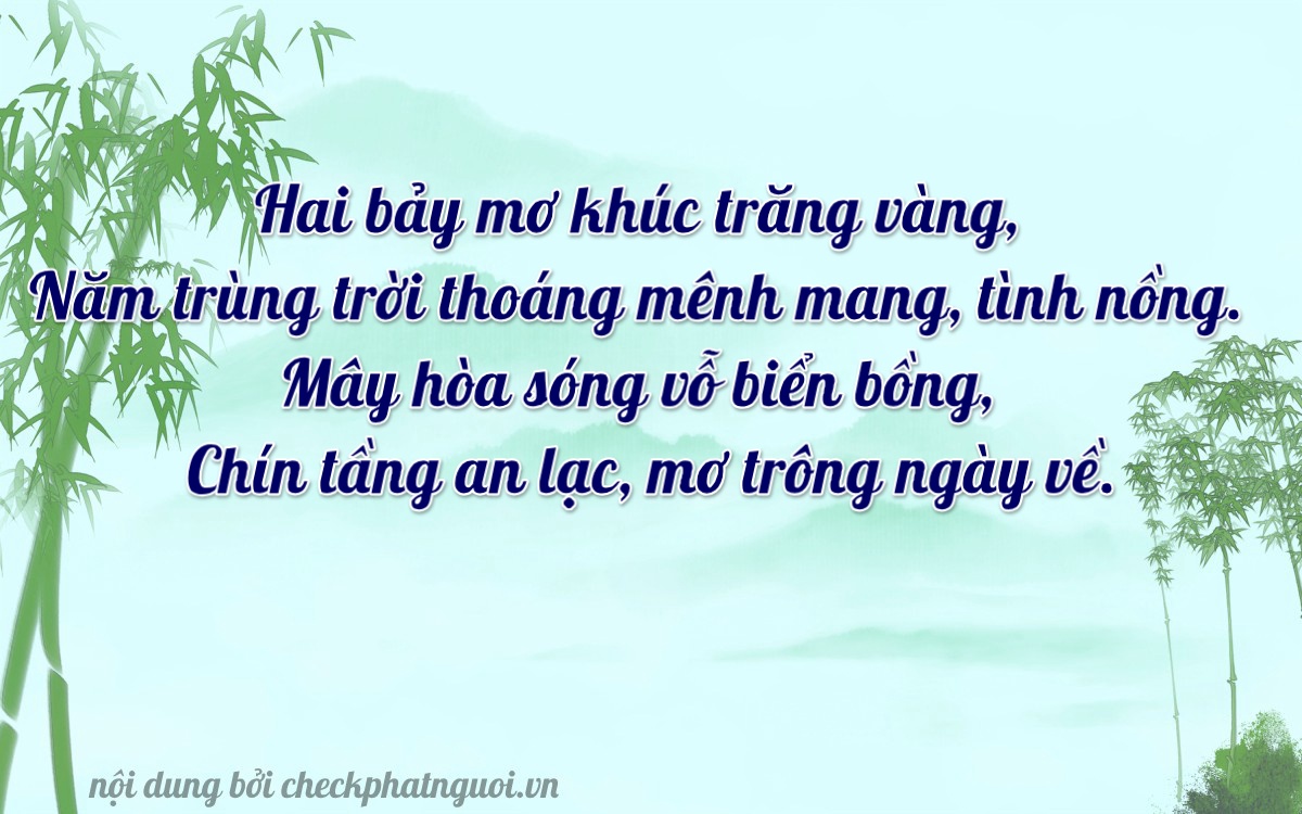 Bài thơ ý nghĩa cho <b>biển số 15B4-27509</b> tại website checkphatnguoi.vn