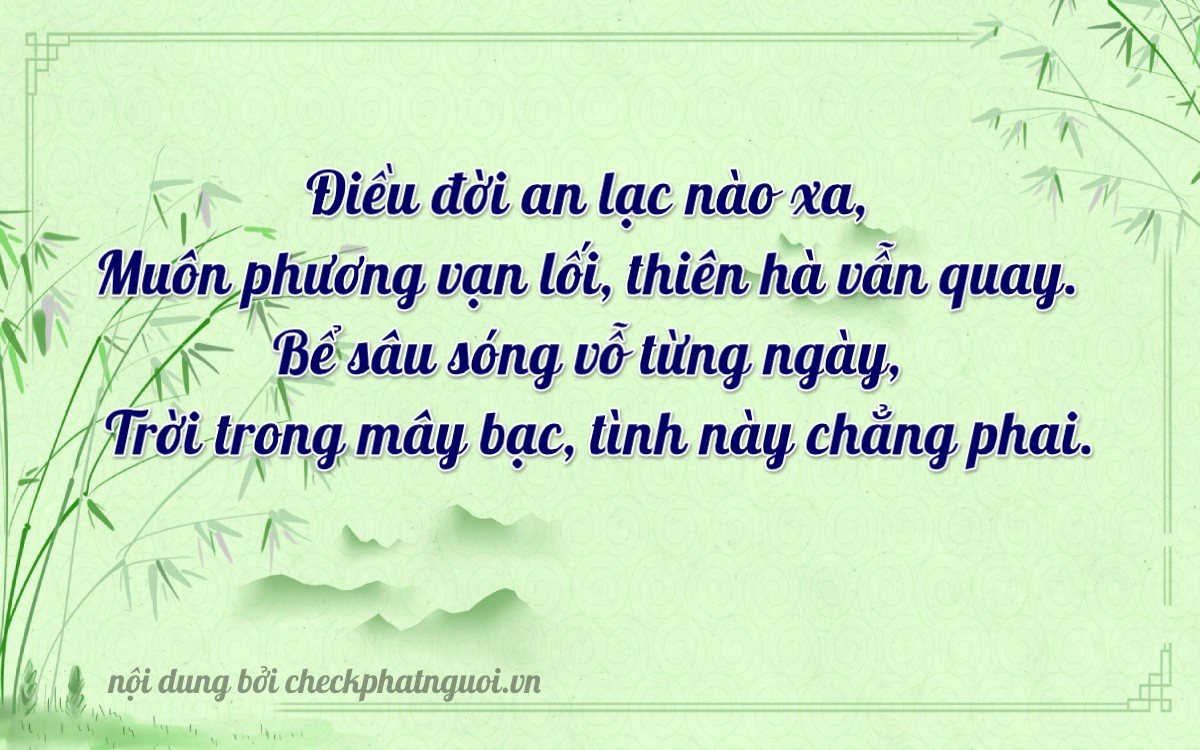 Bài thơ ý nghĩa cho <b>biển số 15B4-29128</b> tại website checkphatnguoi.vn