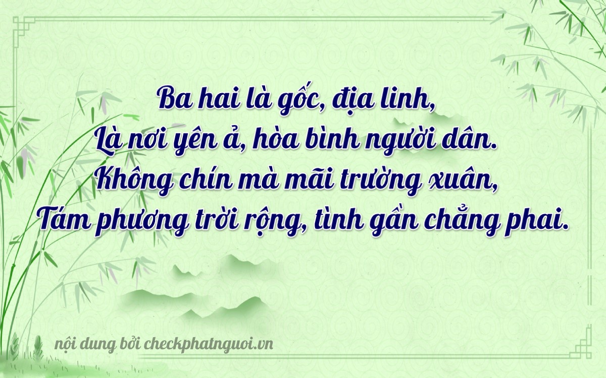 Bài thơ ý nghĩa cho <b>biển số 15B4-32098</b> tại website checkphatnguoi.vn