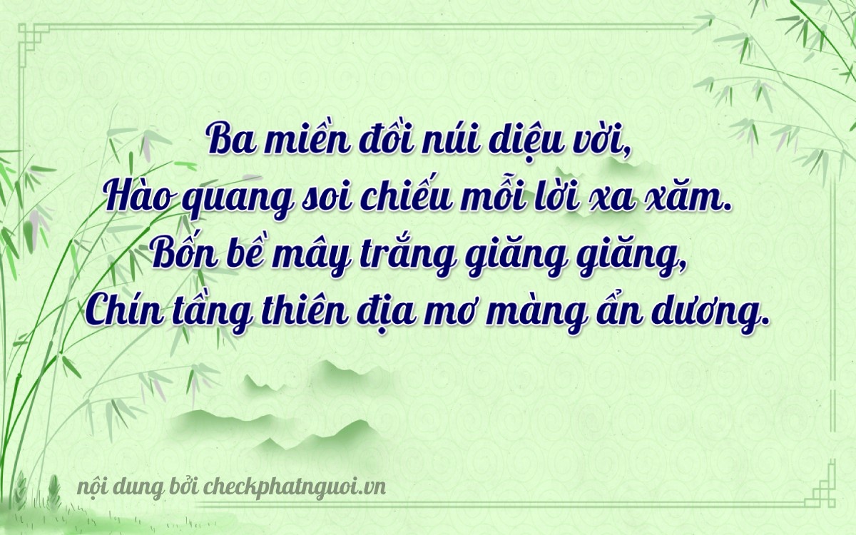 Bài thơ ý nghĩa cho <b>biển số 15B4-34967</b> tại website checkphatnguoi.vn