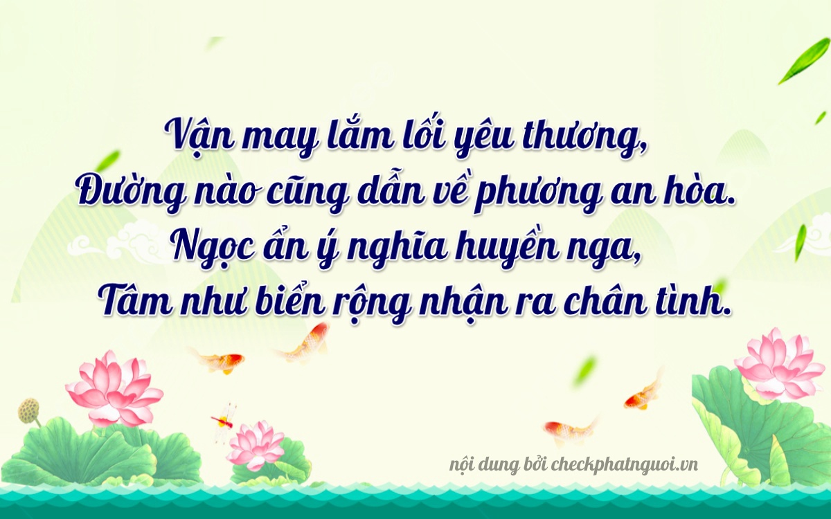 Bài thơ ý nghĩa cho <b>biển số 15B4-35315</b> tại website checkphatnguoi.vn