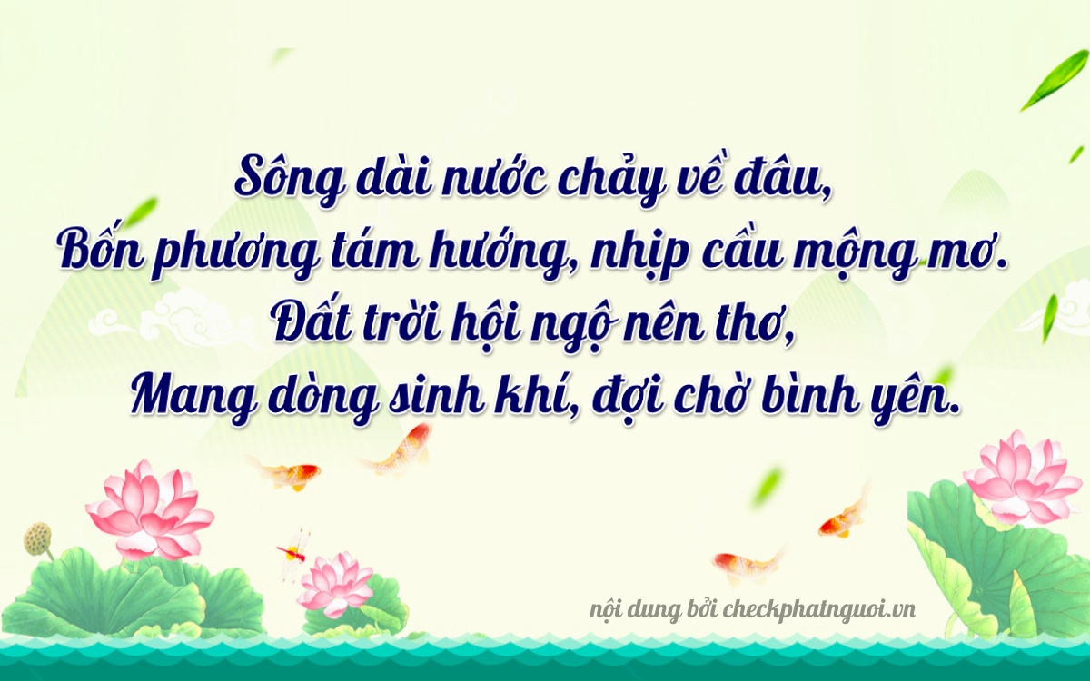 Bài thơ ý nghĩa cho <b>biển số 15B4-36015</b> tại website checkphatnguoi.vn