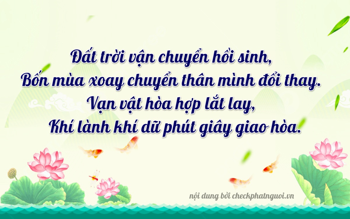 Bài thơ ý nghĩa cho <b>biển số 15B4-36794</b> tại website checkphatnguoi.vn
