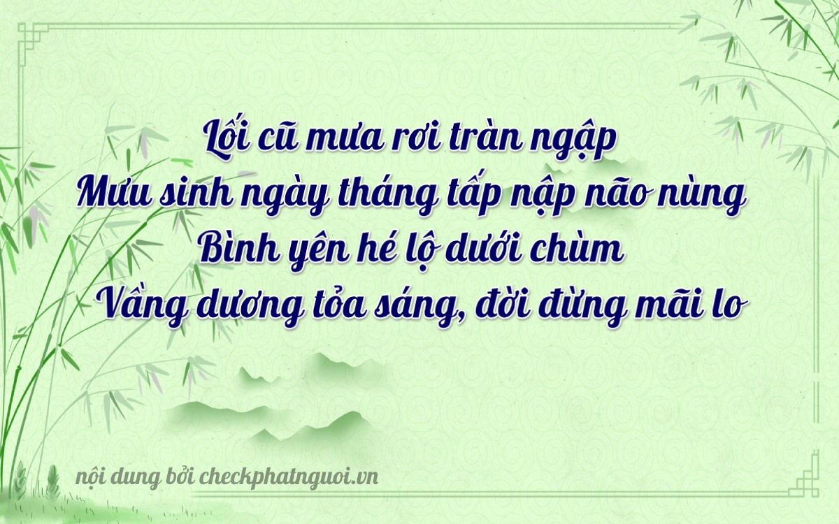 Bài thơ ý nghĩa cho <b>biển số 15B-46775</b> tại website checkphatnguoi.vn