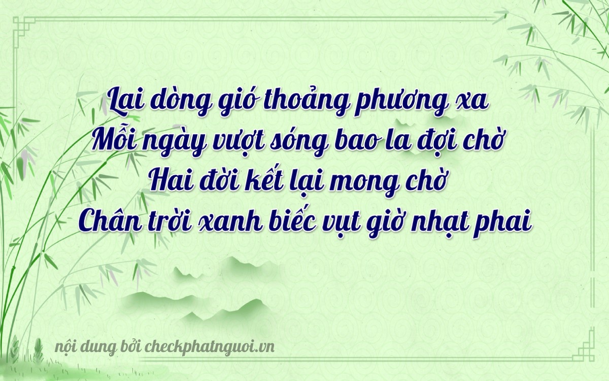 Bài thơ ý nghĩa cho <b>biển số 15C1-21227</b> tại website checkphatnguoi.vn