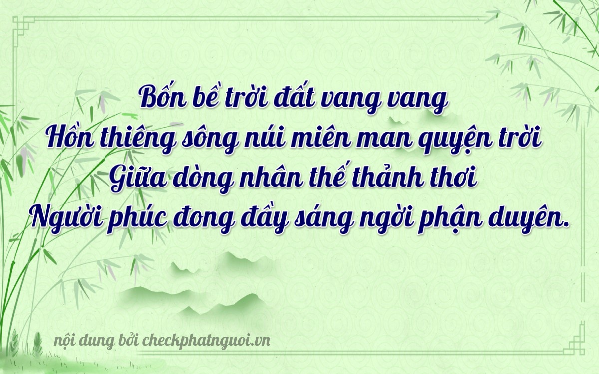 Bài thơ ý nghĩa cho <b>biển số 15C1-42058</b> tại website checkphatnguoi.vn