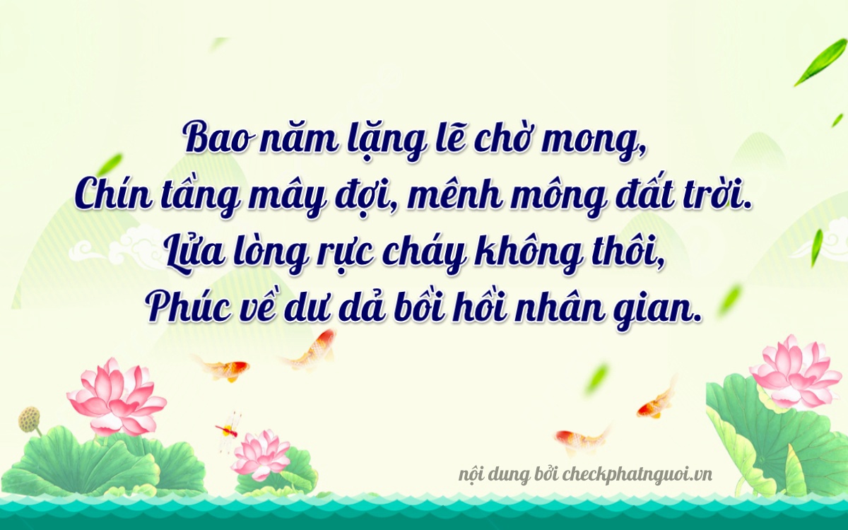 Bài thơ ý nghĩa cho <b>biển số 15C1-53043</b> tại website checkphatnguoi.vn