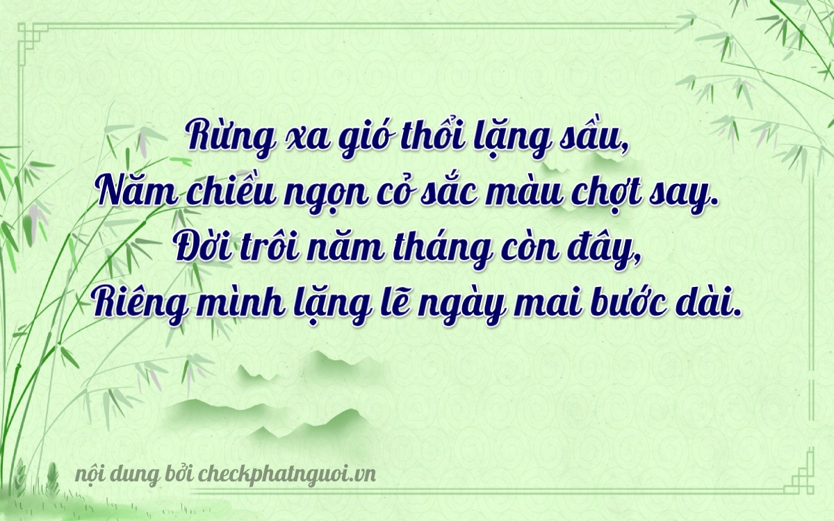 Bài thơ ý nghĩa cho <b>biển số 15C-15417</b> tại website checkphatnguoi.vn