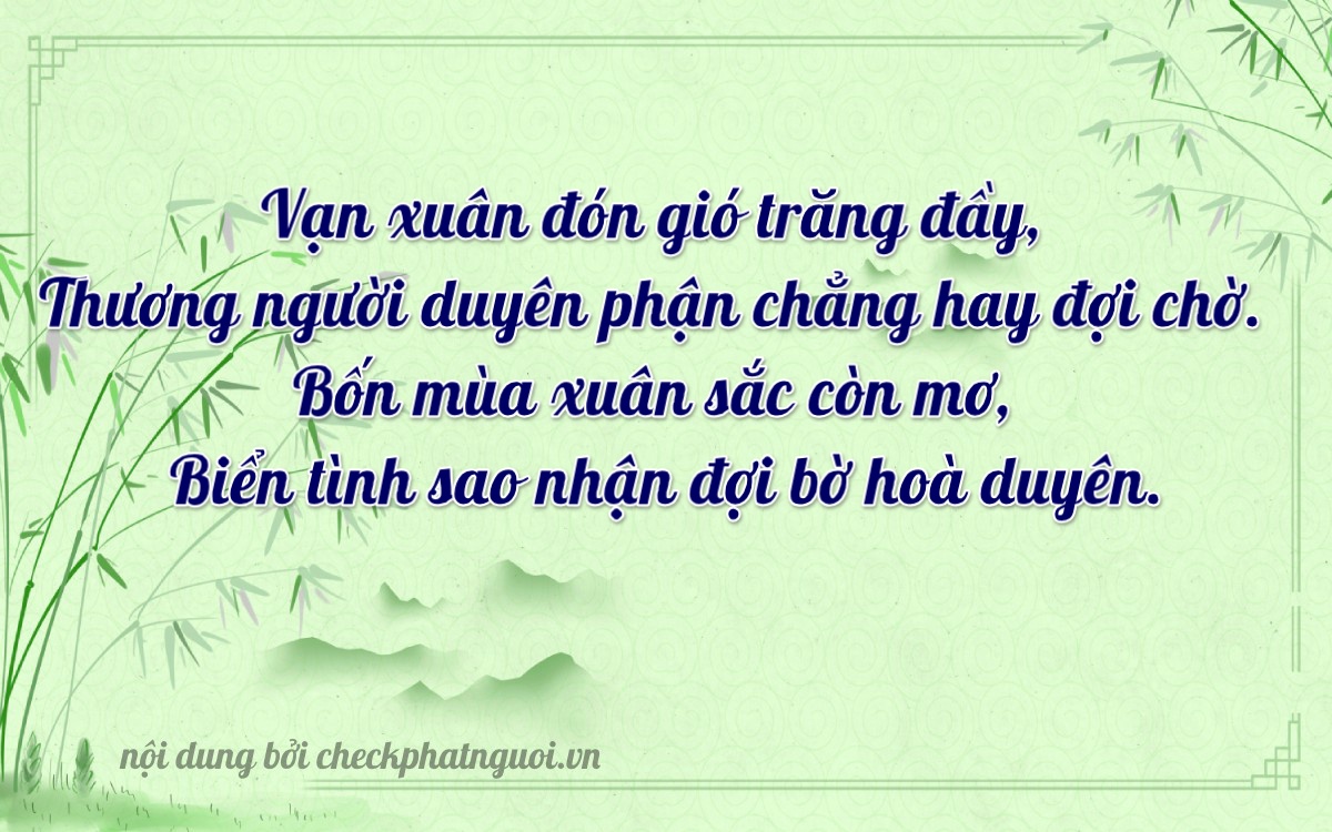 Bài thơ ý nghĩa cho <b>biển số 15C1-54293</b> tại website checkphatnguoi.vn