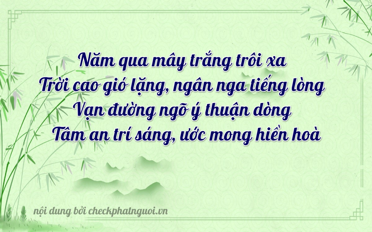Bài thơ ý nghĩa cho <b>biển số 15C1-54397</b> tại website checkphatnguoi.vn