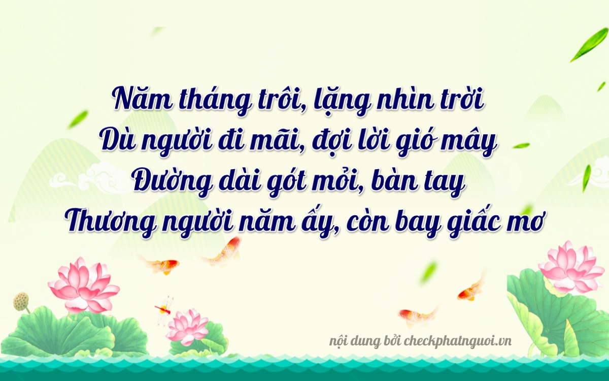 Bài thơ ý nghĩa cho <b>biển số 15C-15632</b> tại website checkphatnguoi.vn