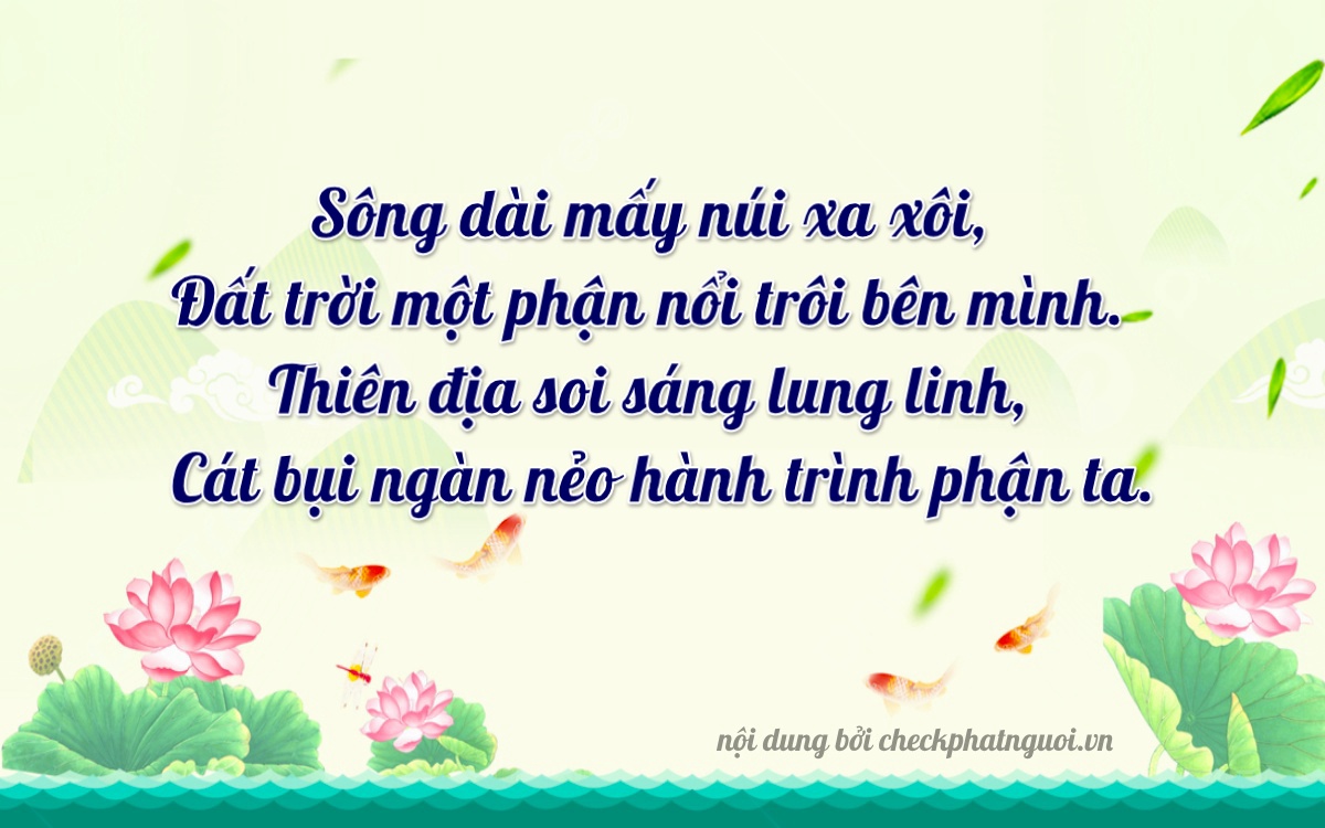 Bài thơ ý nghĩa cho <b>biển số 15C-19821</b> tại website checkphatnguoi.vn