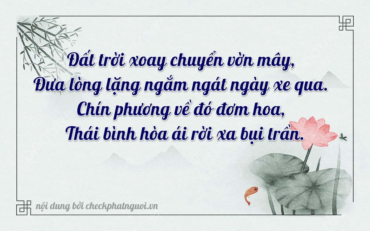 Bài thơ ý nghĩa cho <b>biển số 15C-26925</b> tại website checkphatnguoi.vn