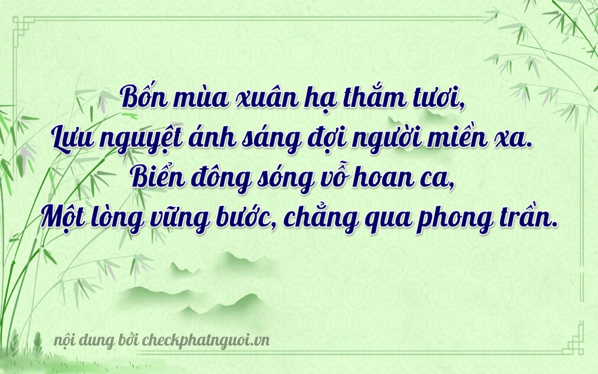 Bài thơ ý nghĩa cho <b>biển số 15C-40241</b> tại website checkphatnguoi.vn