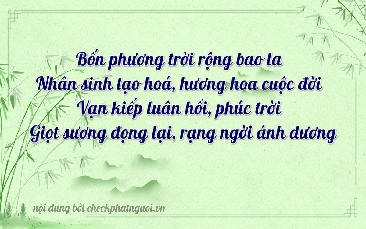Bài thơ ý nghĩa cho <b>biển số 15C-44403</b> tại website checkphatnguoi.vn
