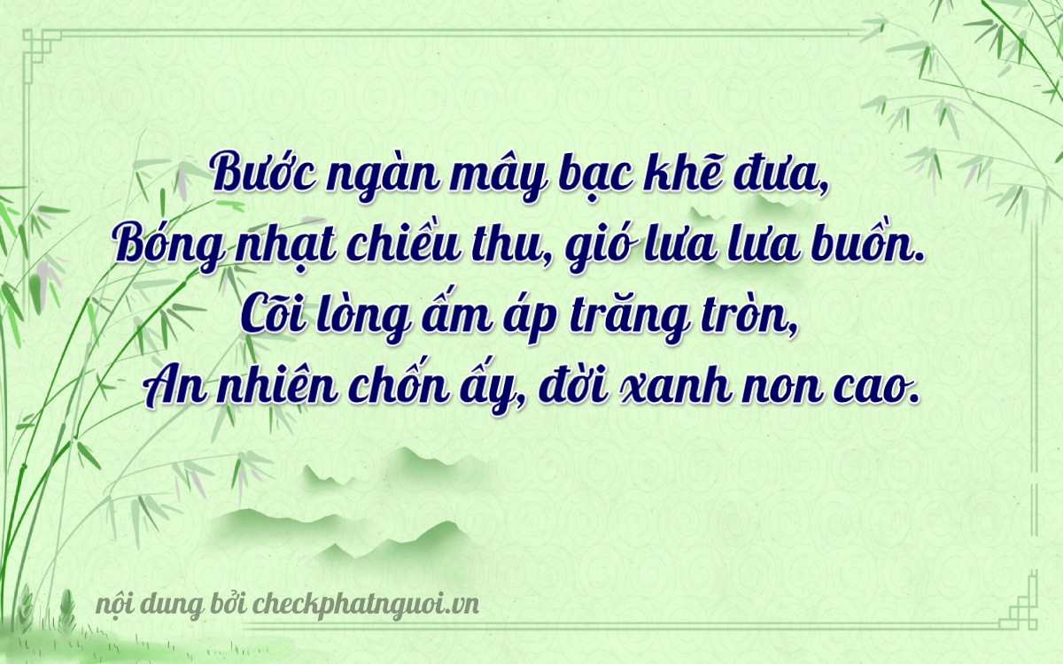 Bài thơ ý nghĩa cho <b>biển số 15C-44447</b> tại website checkphatnguoi.vn