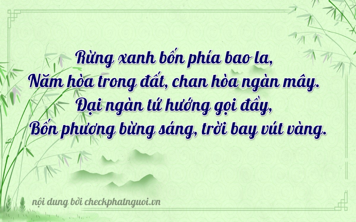 Bài thơ ý nghĩa cho <b>biển số 15C-45444</b> tại website checkphatnguoi.vn