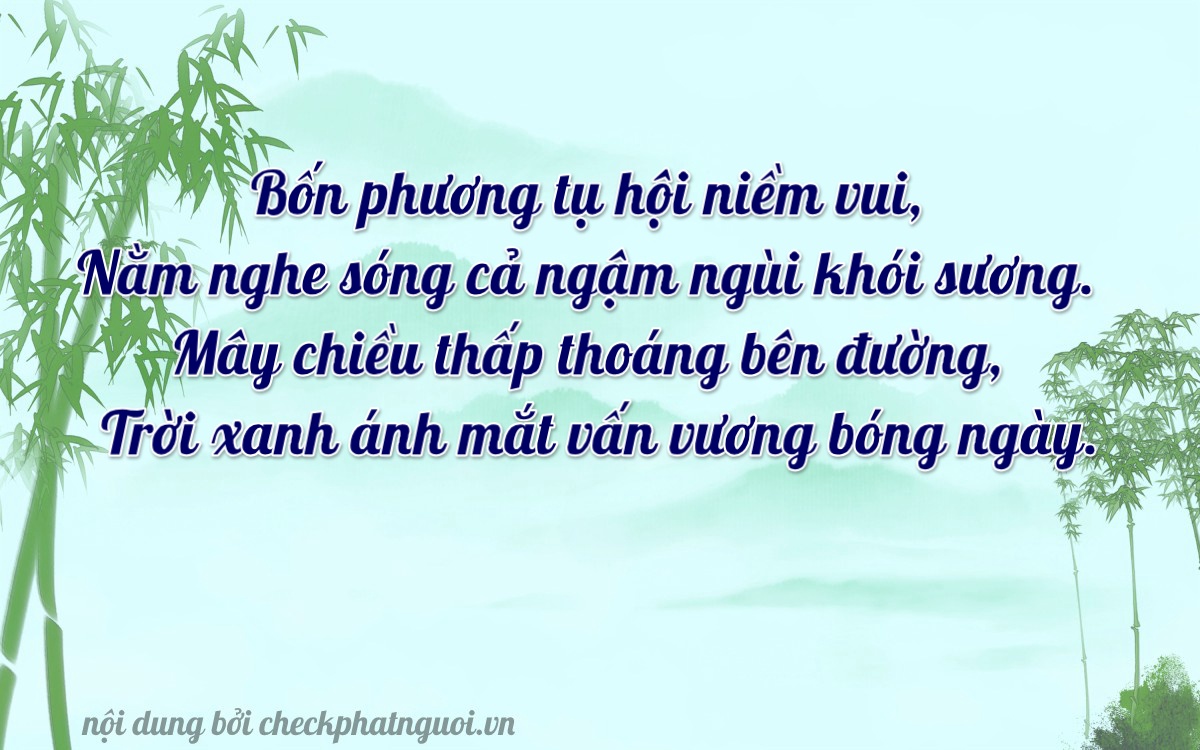 Bài thơ ý nghĩa cho <b>biển số 15C-45754</b> tại website checkphatnguoi.vn