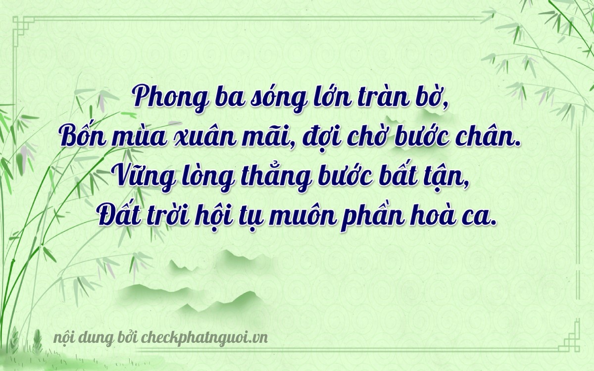 Bài thơ ý nghĩa cho <b>biển số 15C-45836</b> tại website checkphatnguoi.vn