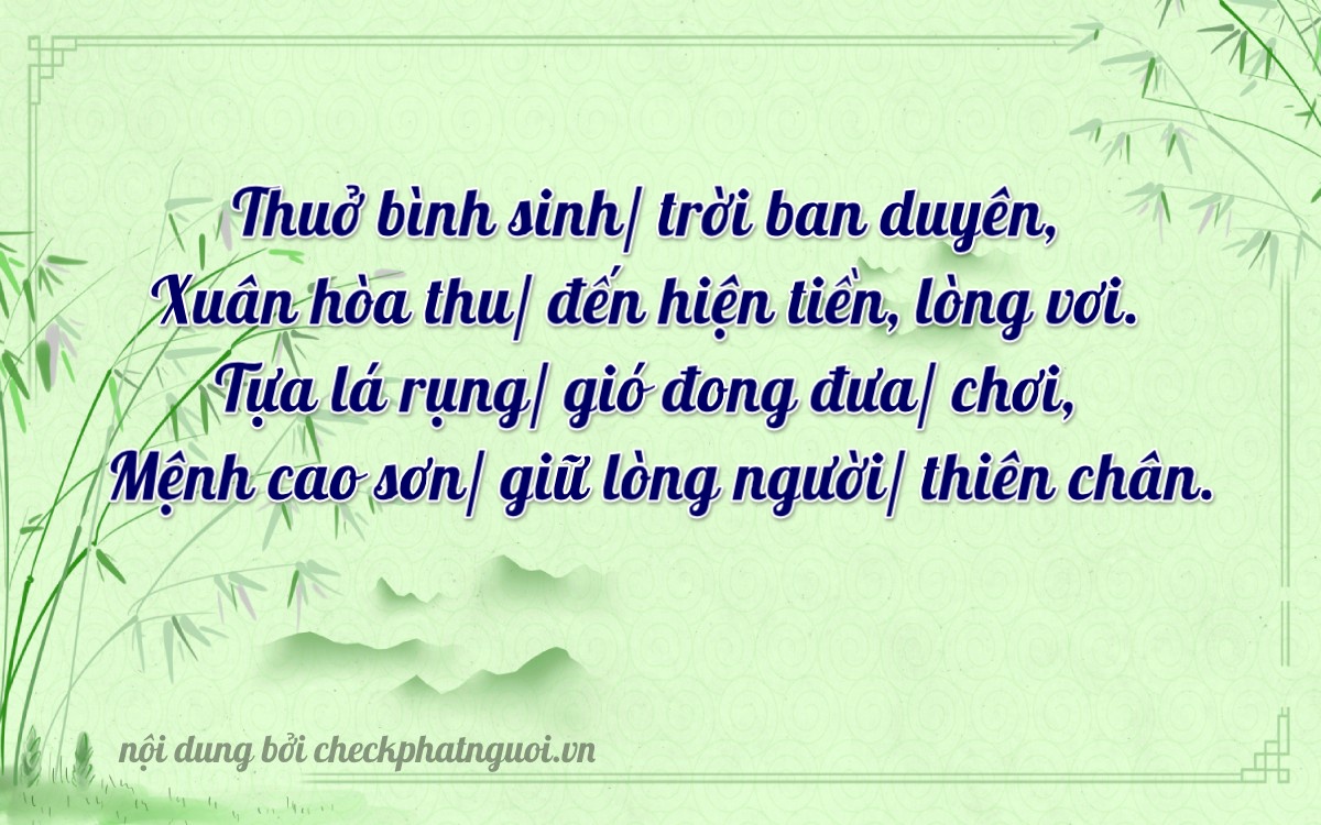 Bài thơ ý nghĩa cho <b>biển số 15C-46201</b> tại website checkphatnguoi.vn