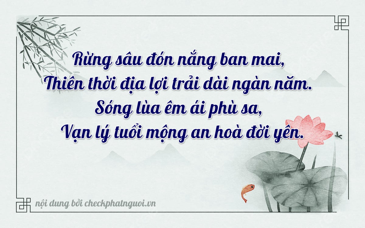 Bài thơ ý nghĩa cho <b>biển số 15C-47409</b> tại website checkphatnguoi.vn