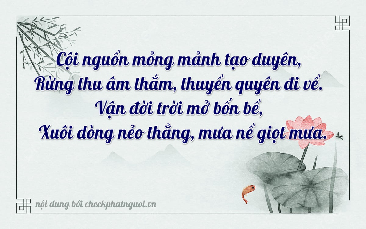 Bài thơ ý nghĩa cho <b>biển số 15D-02098</b> tại website checkphatnguoi.vn