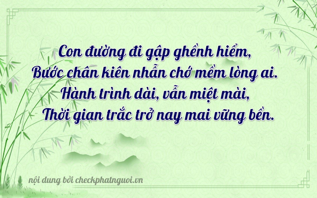 Bài thơ ý nghĩa cho <b>biển số 15D-03756</b> tại website checkphatnguoi.vn