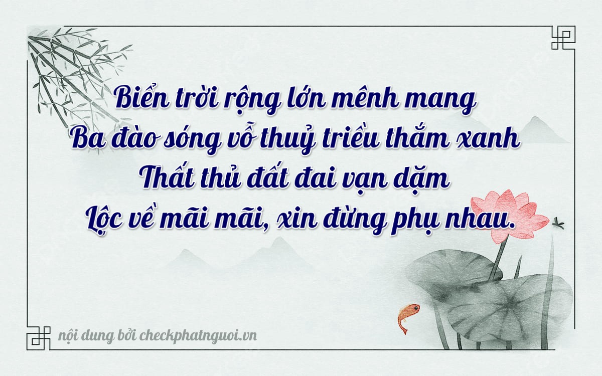 Bài thơ ý nghĩa cho <b>biển số 15D-03786</b> tại website checkphatnguoi.vn
